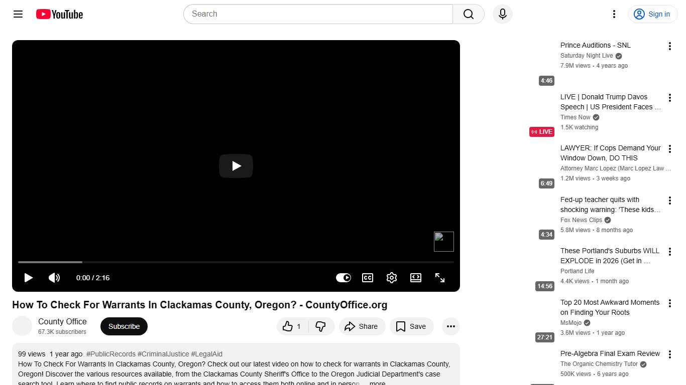 How To Check For Warrants In Clackamas County, Oregon? - CountyOffice.org - YouTube